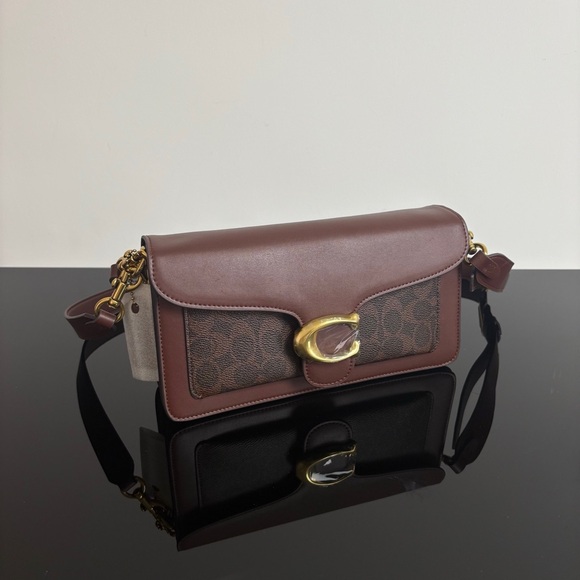 Coach Handbags - Coach Tabby Bag Brown Signature Leather Shoulder Chic